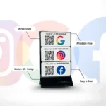 Instagram Facebook and Google QR Code NFC Stand | Trazi Store